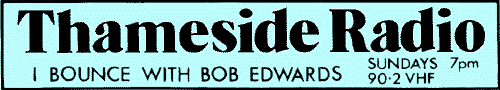 A Thameside Radio Bob Edwards sticker